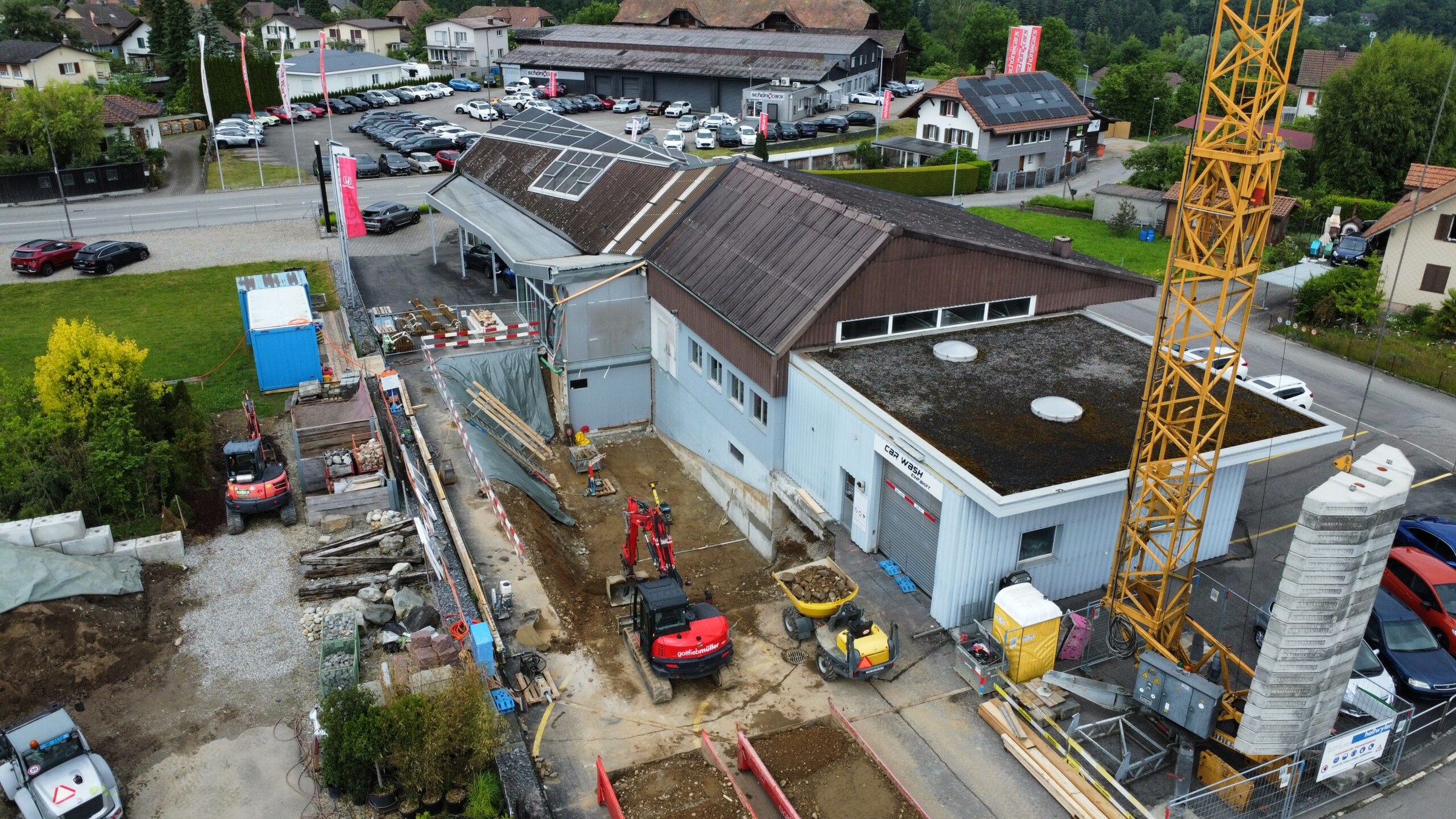 Modernisierung und Erweiterung Autogarage