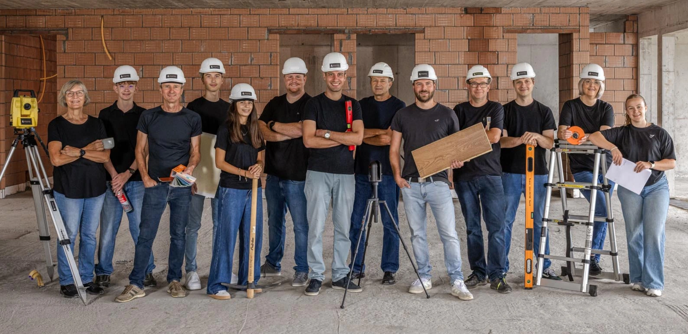 Das Team von Bhend Architektur auf der Baustelle