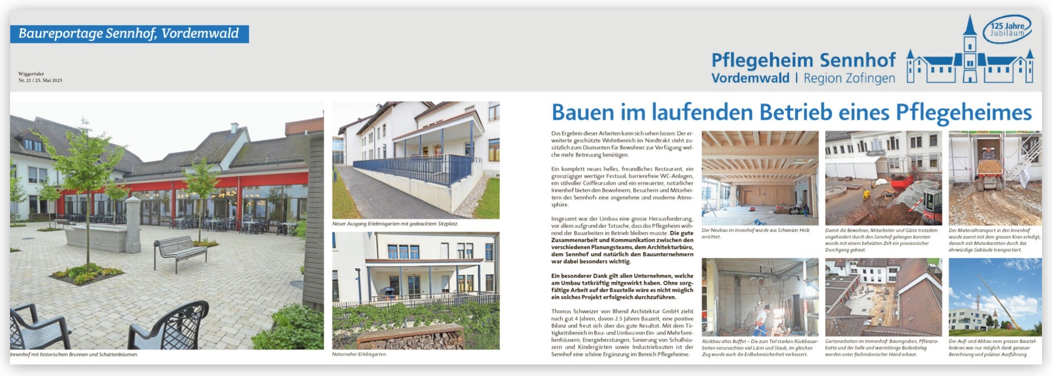 Baureportage Sennhof