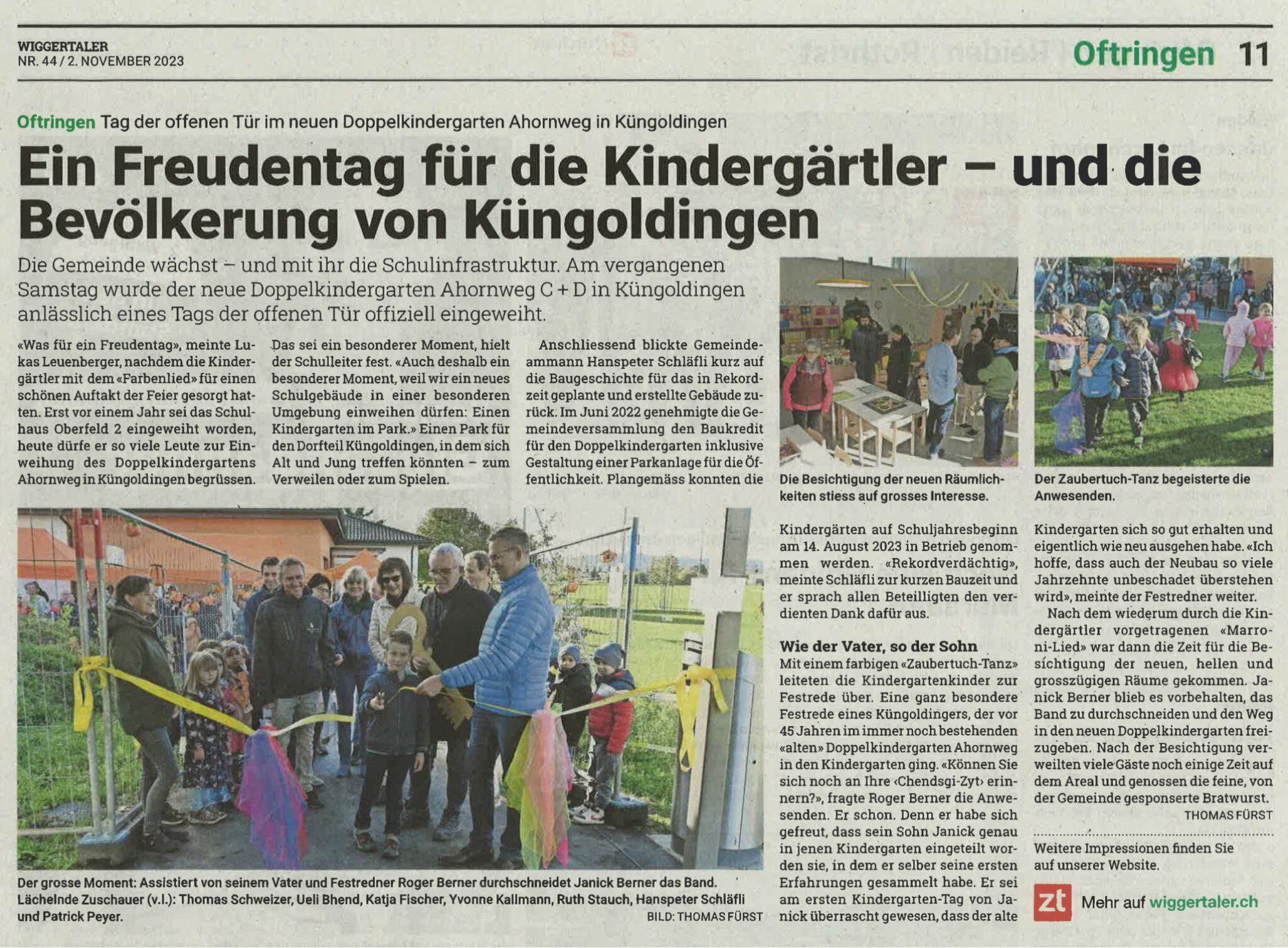 Einweihung Kindergarten Küngoldingen