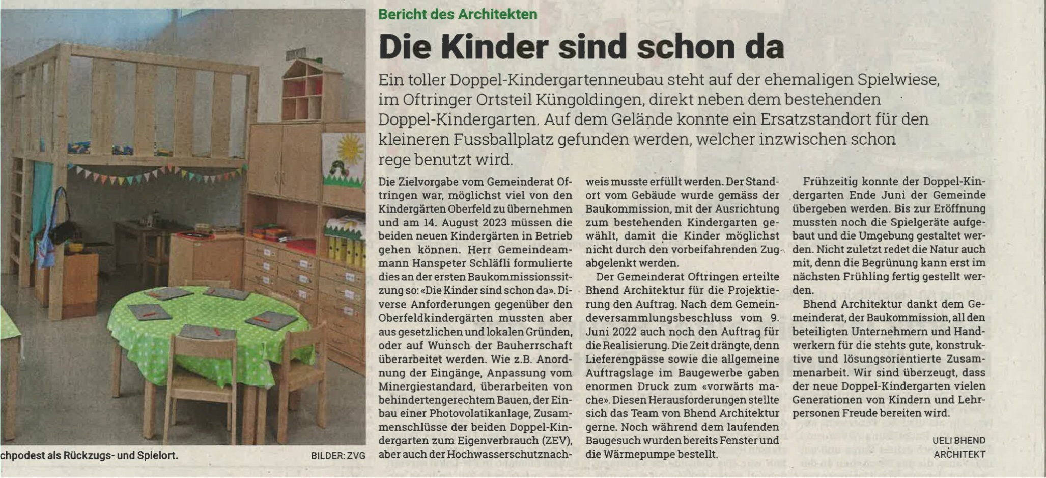 Einweihung Kindergarten Küngoldingen