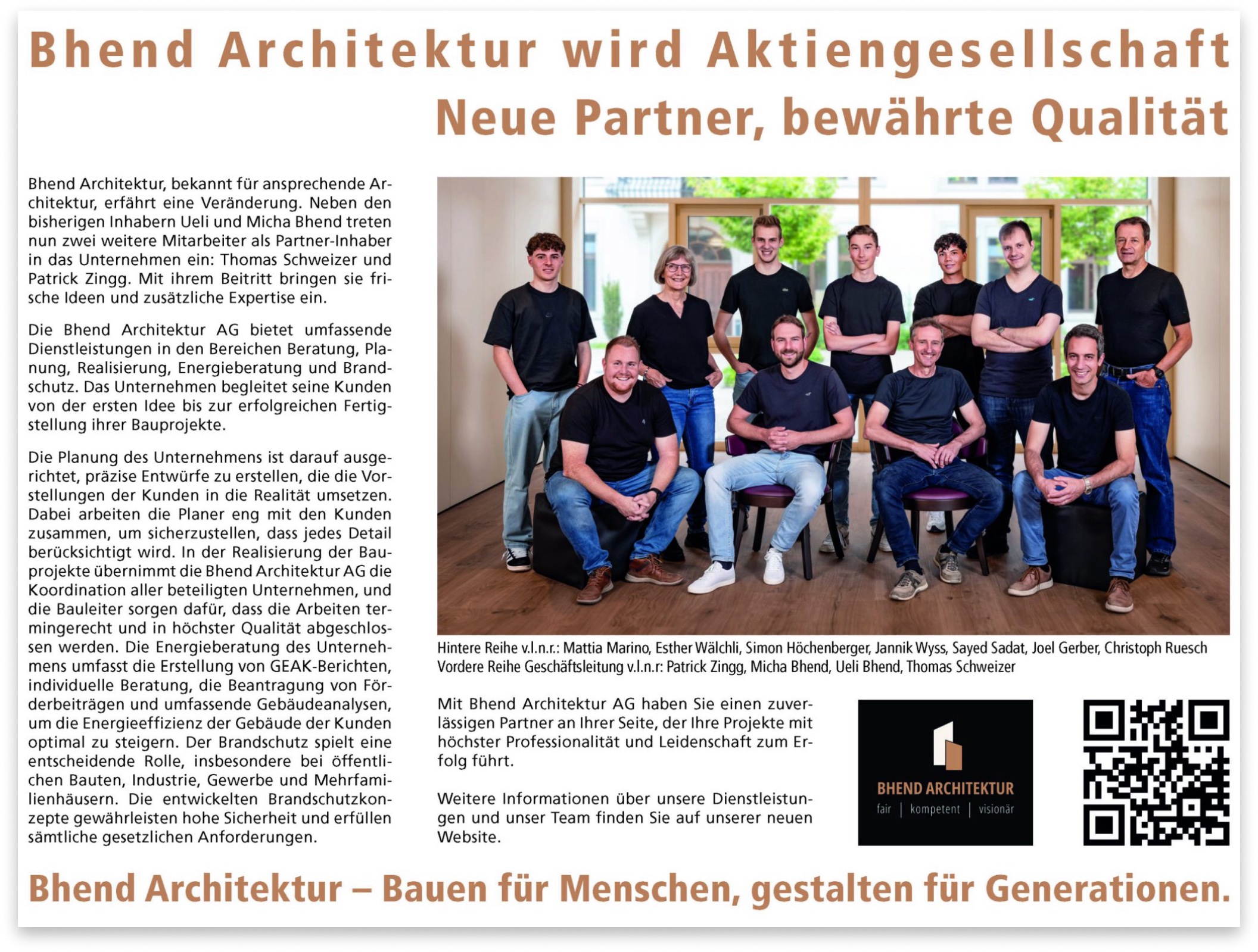Firmen-Umwandlung und neue Partner